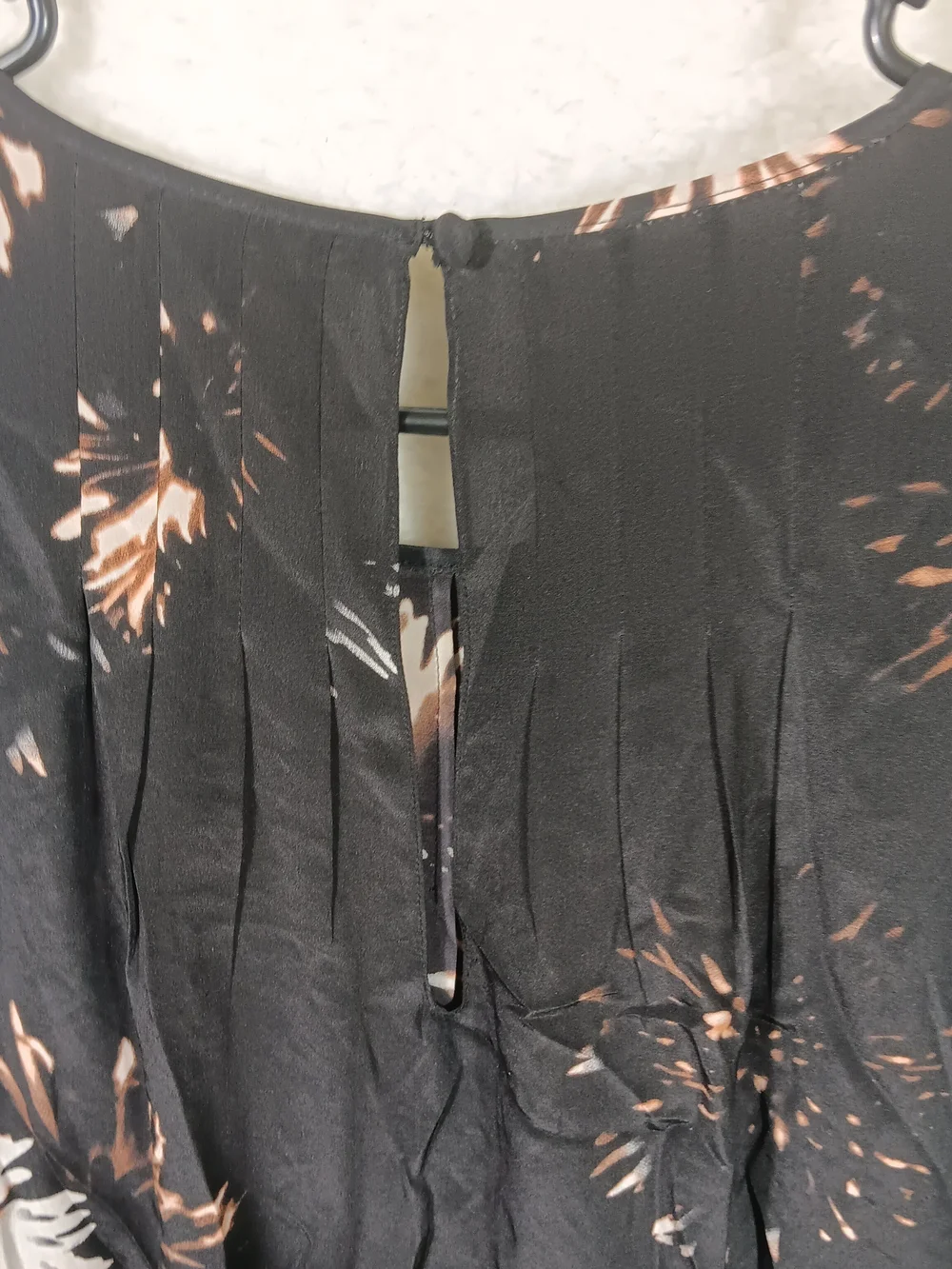 Ulla Johnson Dress Womens 6 Black Silk Midi Flowy Abstract Cover Up - Picture 8 of 11